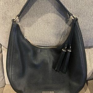 Michael Kors Black Hobo Bag with Tassels